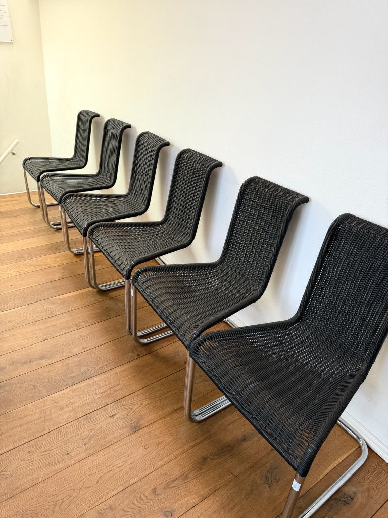 Tecta Set: 6x Design Stoelen en Tafel (B20 of B25), Ophalen, Gebruikt, 200 cm of meer, 50 tot 100 cm