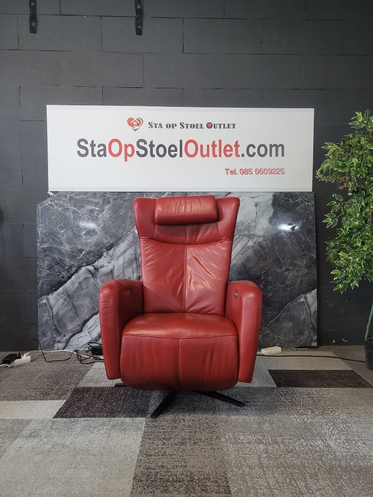 Staopstoel Prominent Sorisso rood op accu, Minder dan 75 cm, Leer, Ophalen of Verzenden, Zo goed als nieuw