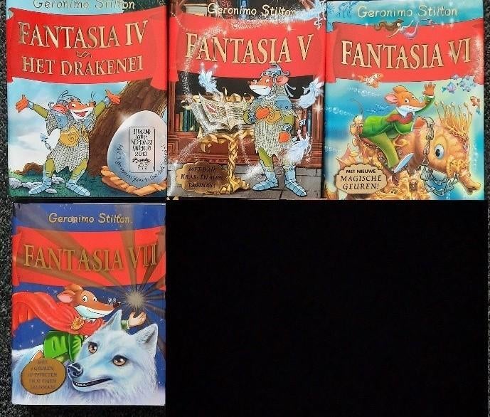 4x Geronimo Stilton Fantasia 4-5-6-7, Ophalen of Verzenden, Zo goed als nieuw, Geronimo Stilton, Fictie algemeen