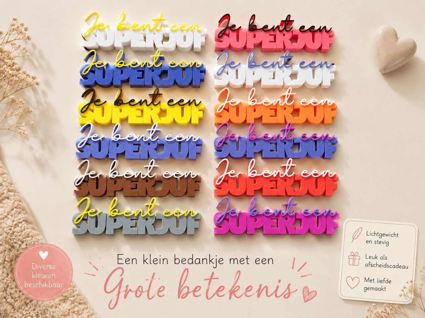 Juffen kado eind van het schooljaar, Ophalen of Verzenden, Nieuw
