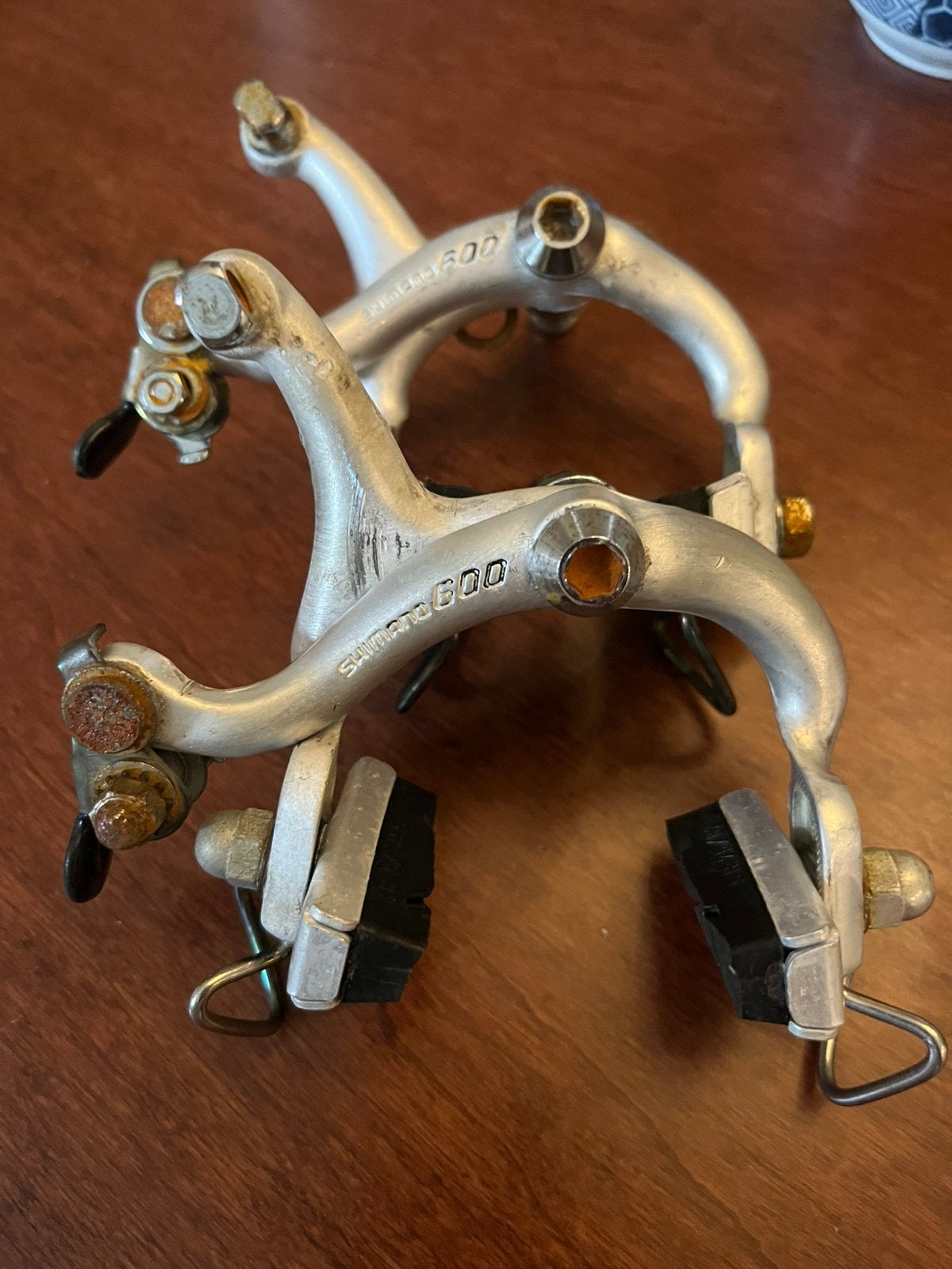 Vintage Shimano 600 Remmenset (Onderdelen / Restauratie), Fietsen en Brommers, Ophalen of Verzenden, Gebruikt, Remmen