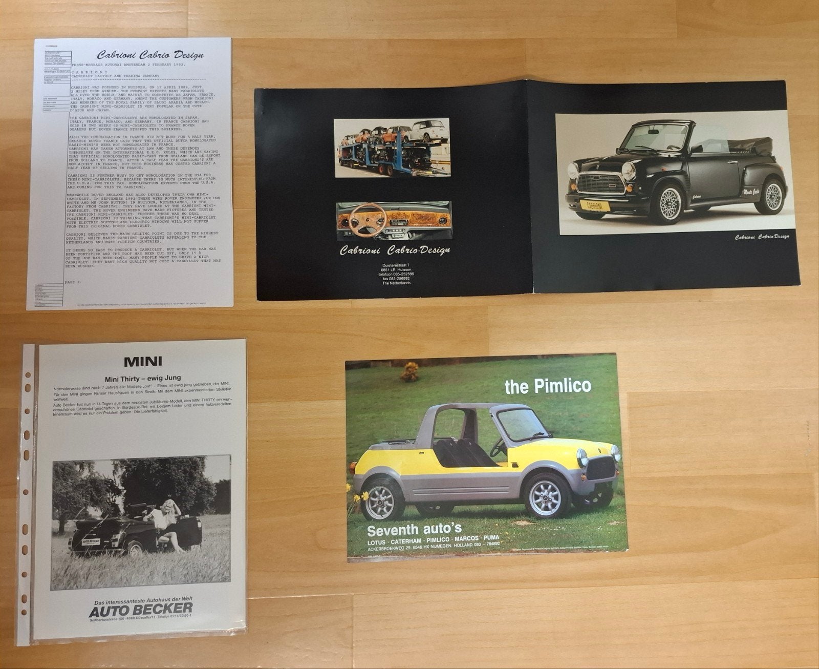 Mini Cabriolet,  1 uitklapfolder en twee sheets. € 12,50, Ophalen of Verzenden, Zo goed als nieuw, Overige merken