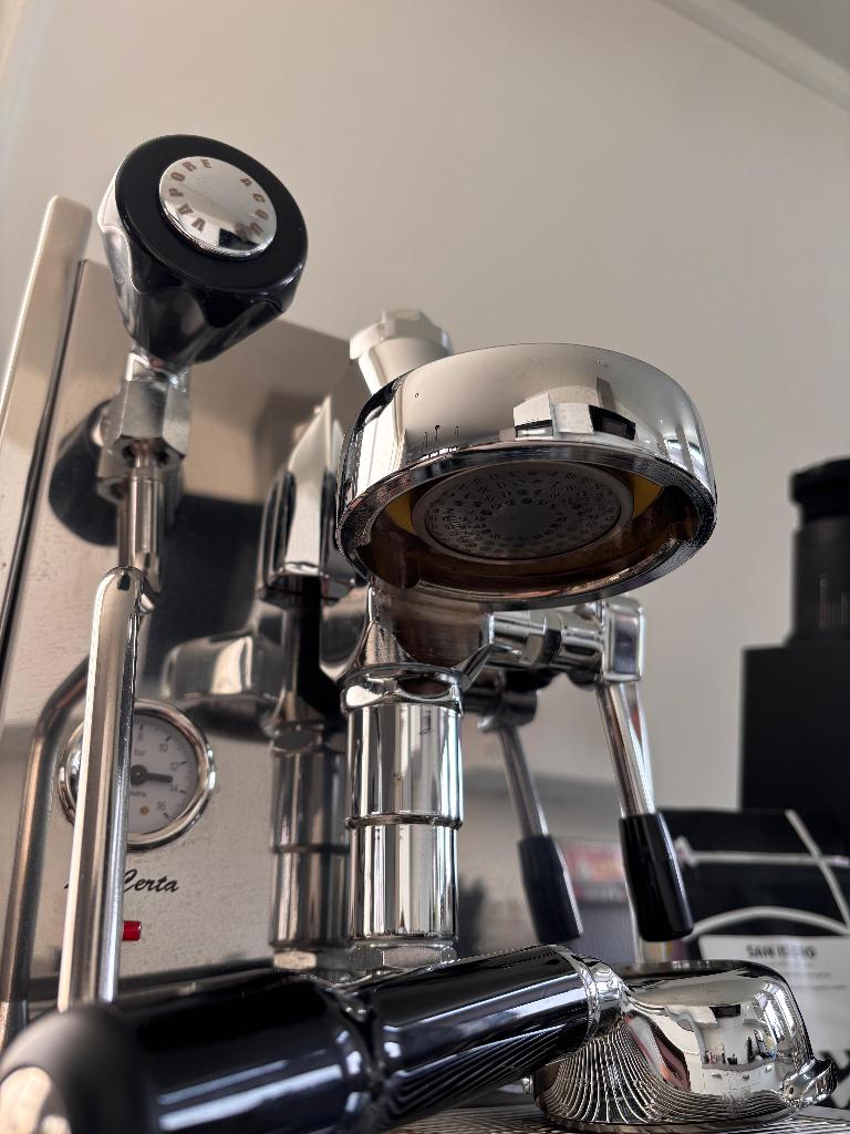 Quick Mill La Certa E61 espressomachine + naked portafilter, Ophalen, Gebruikt, Espresso apparaat, Gemalen koffie