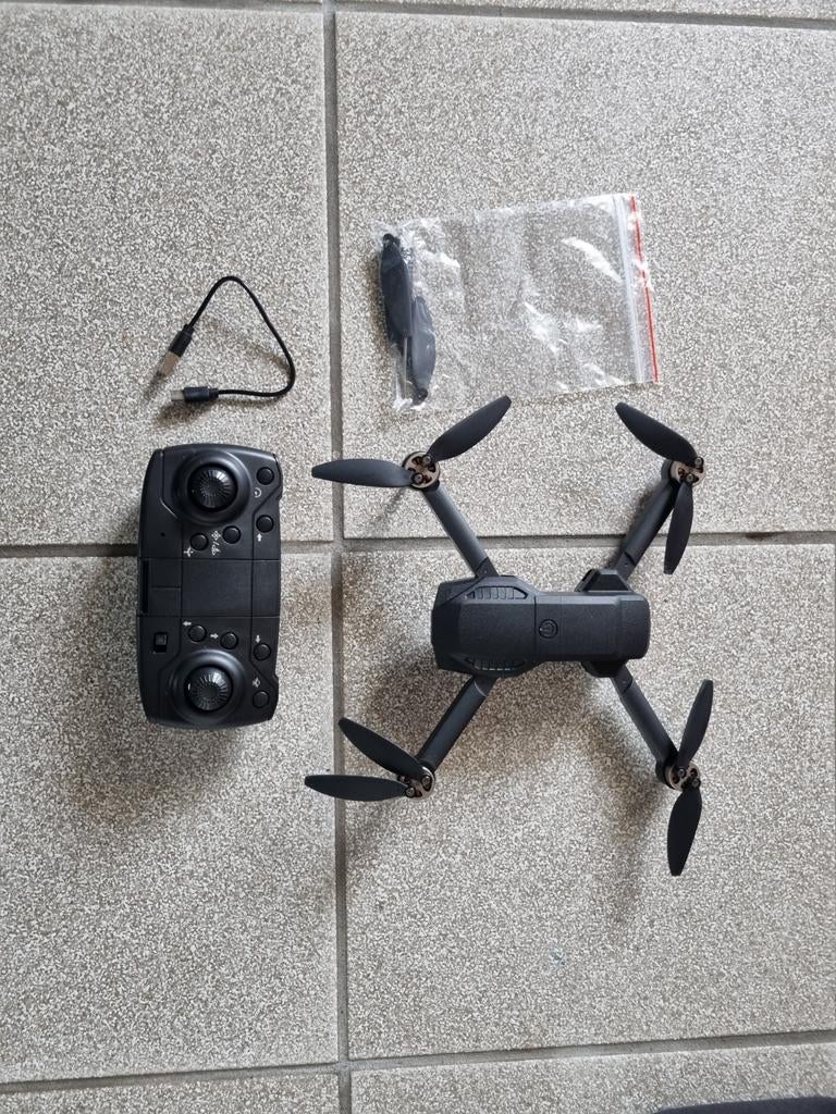 Compacte opvouwbare drone met afstandsbediening, Audio, Tv en Foto, Drones, Gebruikt, Basiskwaliteit, Overige merken, Minder dan 100 meter