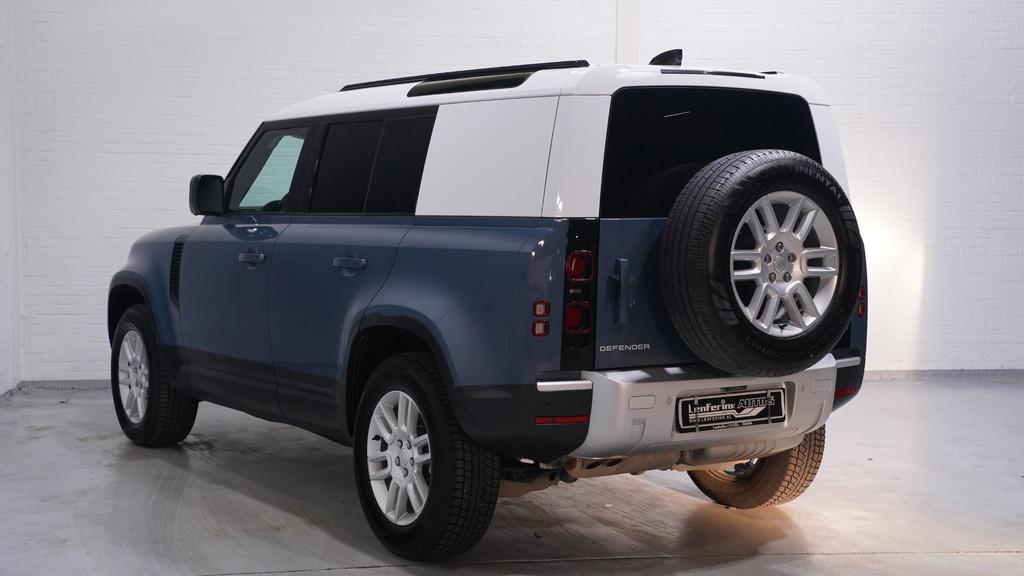 Landrover Defender 3.0 D250 110 Grijs Kenteken 3-Zits Leder, Auto's, 249 pk, Blauw, Leder, Bedrijf