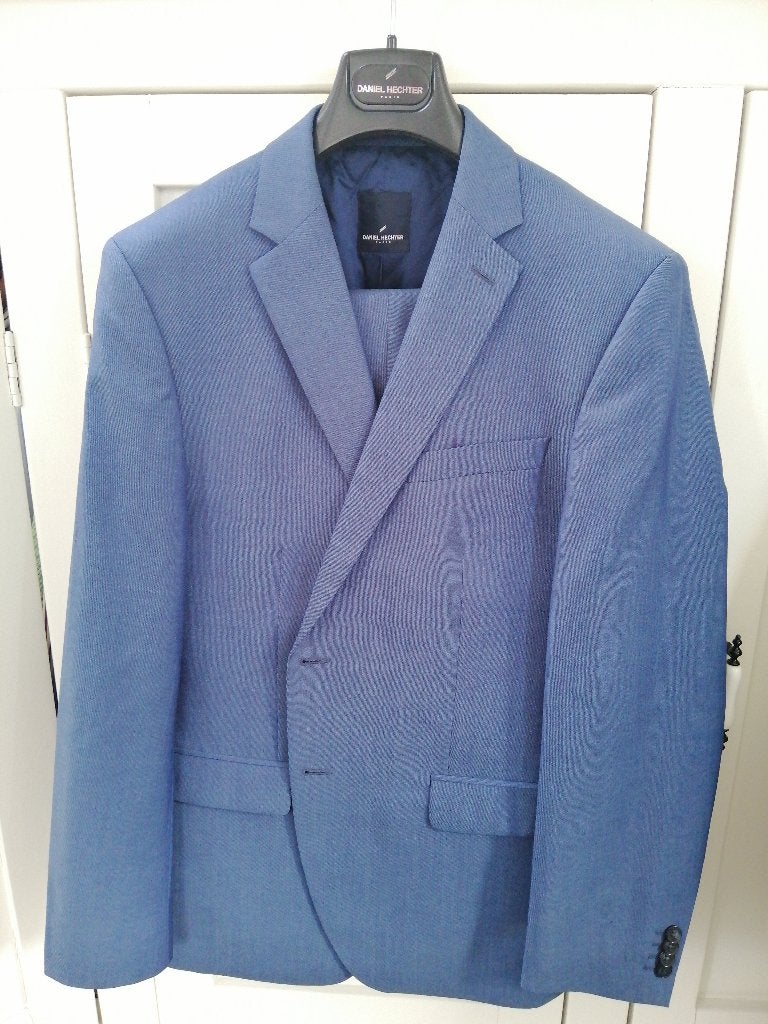 Daniel Hechter licht blauw kostuum maat 26 (52-54), Maat 52/54 (L), Blauw, Ophalen of Verzenden, Zo goed als nieuw
