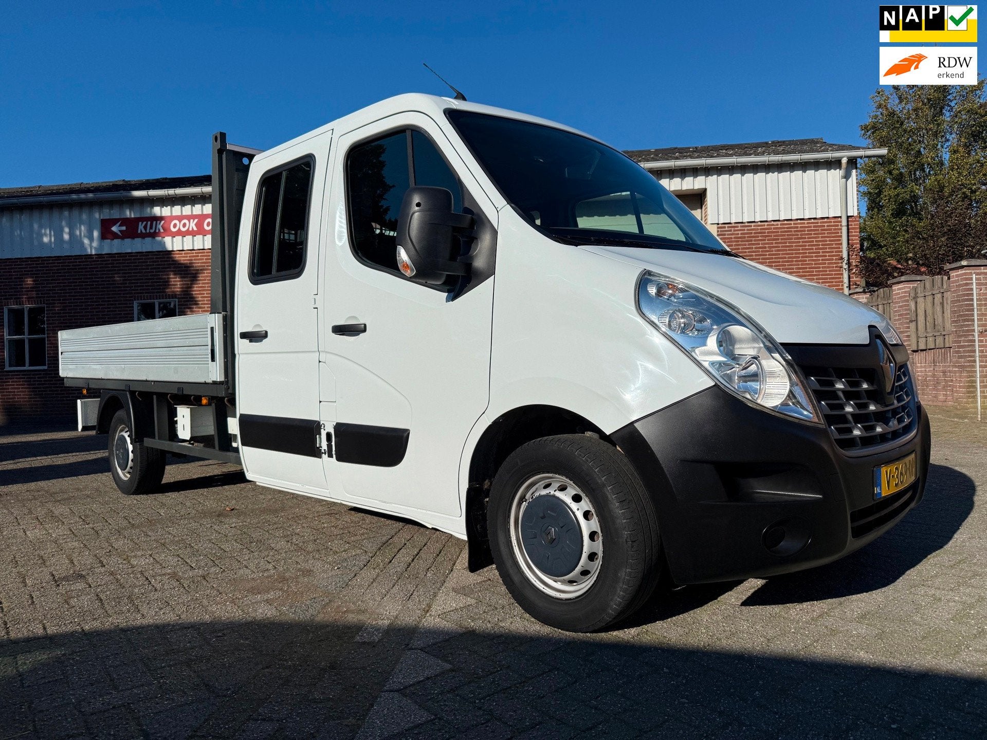 Renault Master T35 2.3 dCi L3 Dubbele Cabine, Open Laadbak P, Verwarmde buitenspiegels, Gebruikt, Euro 6, 4 cilinders