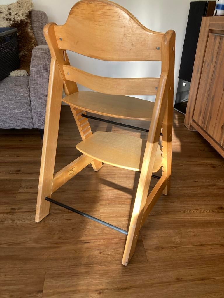 Houten meegroeistoel, vergelijkbaar met Stokke Tripp Trapp, Kinderen en Baby's, Kinderstoelen, Ophalen of Verzenden, Gebruikt