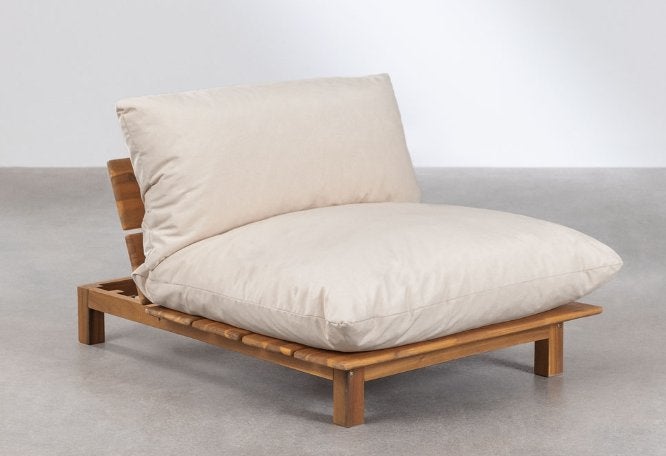 lounge modulaire bank tuin SKLUM BRINA Beige, Ophalen of Verzenden, Nieuw, Hout