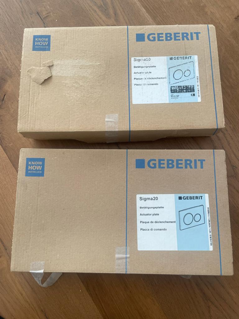 Geberit Sigma20 bedieningspaneel mat chroom, Ophalen of Verzenden, Nieuw, Chroom, Toilet