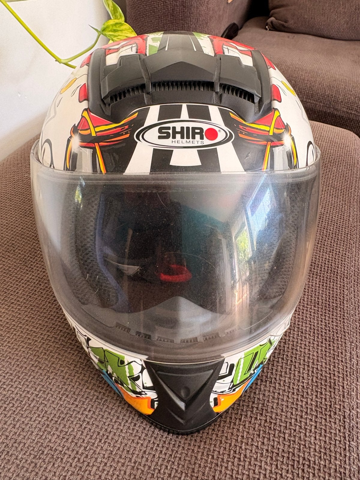 Shiro SH-829 Comic integraalhelm YL – 54 cm, Integraalhelm, S, Tweedehands, Ophalen