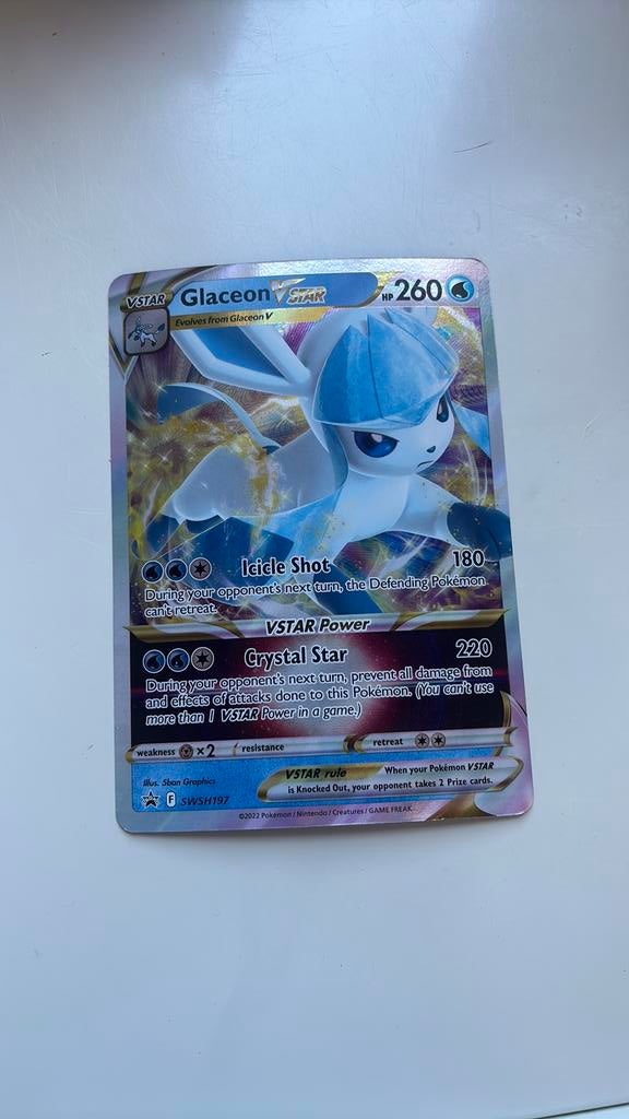 Glaceon vstar, Ophalen of Verzenden, Zo goed als nieuw, Losse kaart