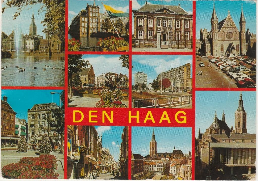 DEN HAAG Vijver Groenmarkt  Flat Mauritshuis, Verzamelen, Ansichtkaarten | Nederland, Verzenden, 1940 tot 1960, Gelopen, Zuid-Holland