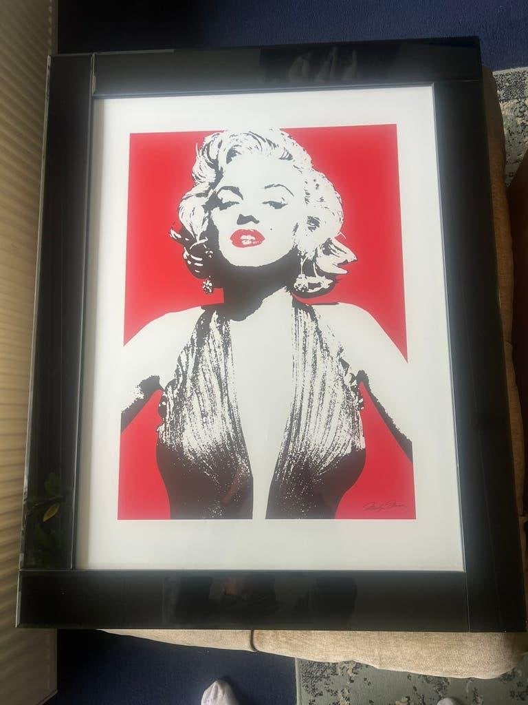 Vintage Ingelijste Poster Marilyn Monroe., Antiek en Kunst, Ophalen, Portret en Figuren, Overige techniek, Gelimiteerde oplage