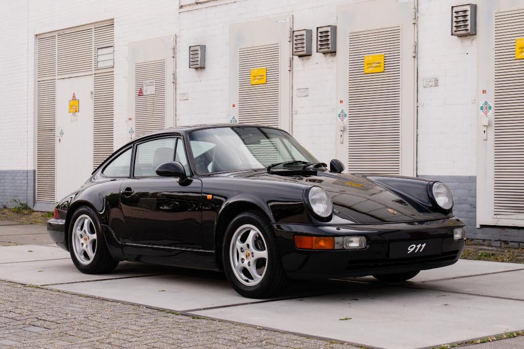 Porsche 964 C4 coupe 1990 'Turbo Stoelen', Auto's, Zwart, Zwart, Leder, Bedrijf