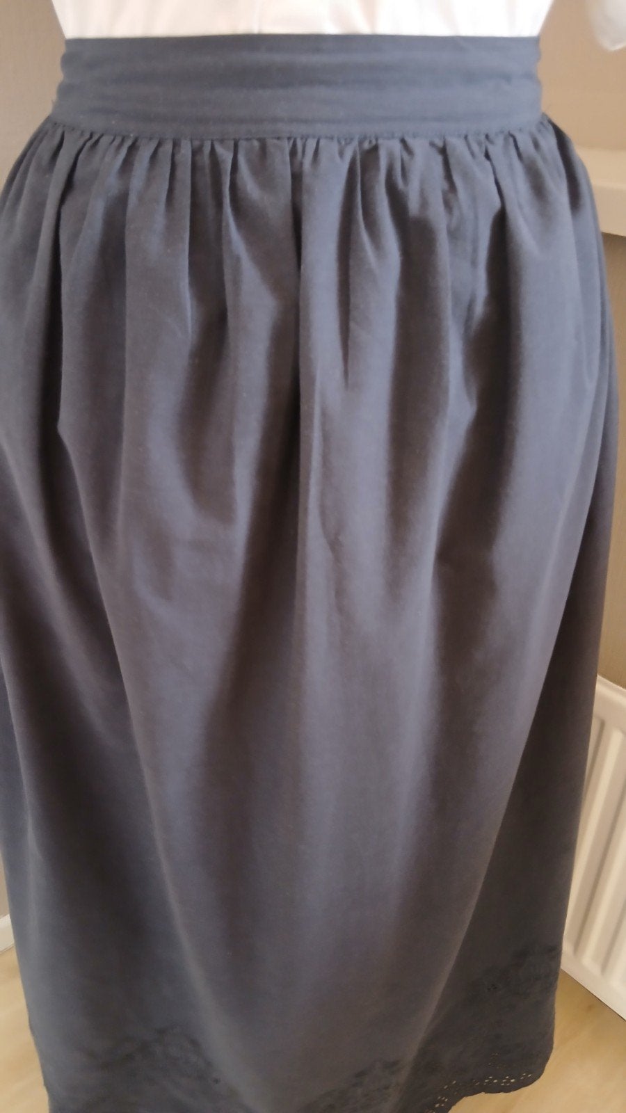 Purdey rok marine maat 38 katoen met een prachtige rand., Maat 38/40 (M), Blauw, Ophalen of Verzenden, Zo goed als nieuw