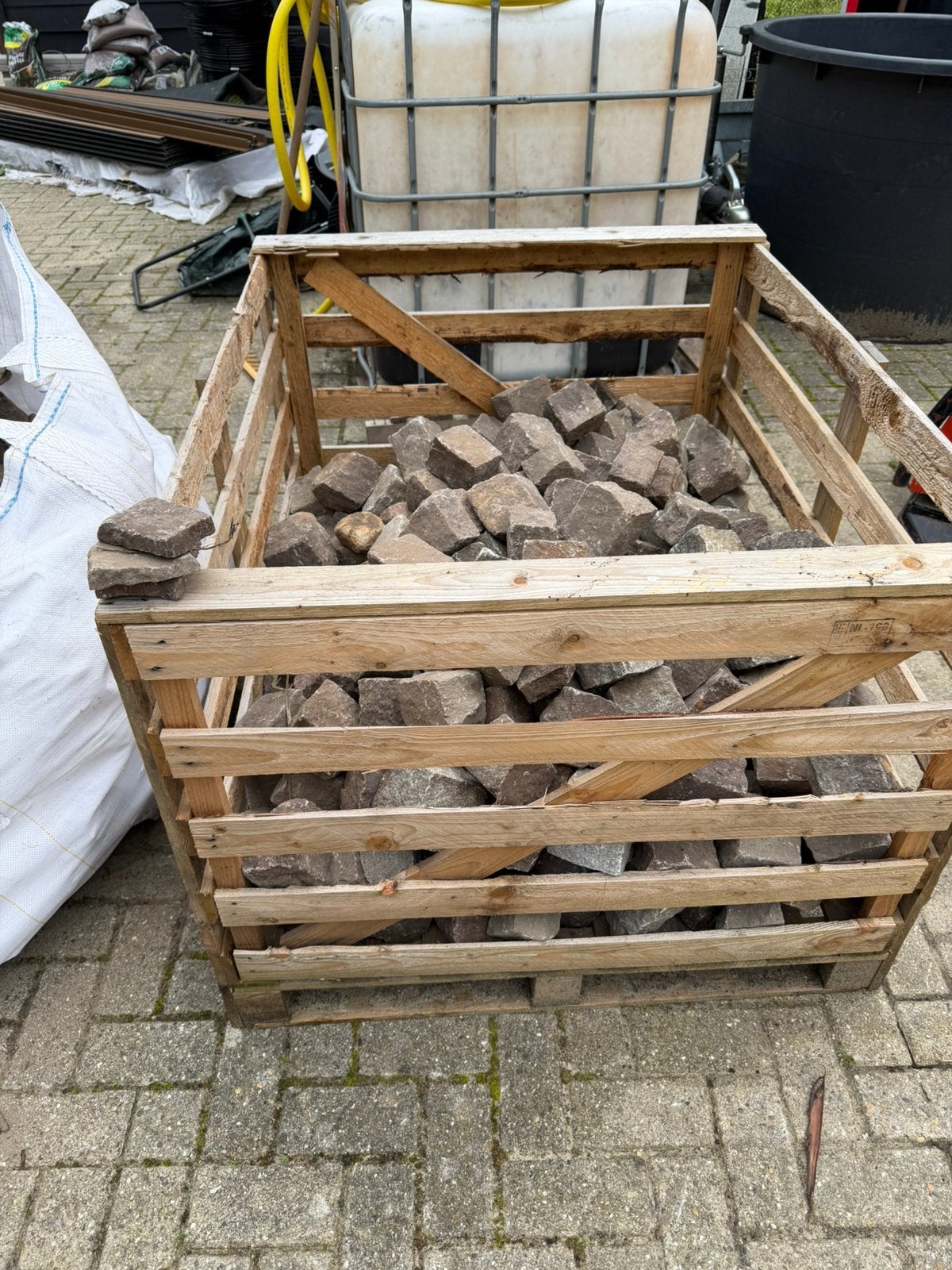 20 m2 Graniet keien bont/grijs, Ophalen, Graniet