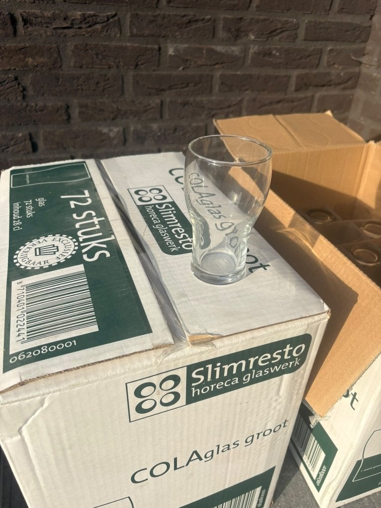 192 Grote Colaglazen 28 cl – Horeca/Café, Ophalen, Gebruikt, Bierglas