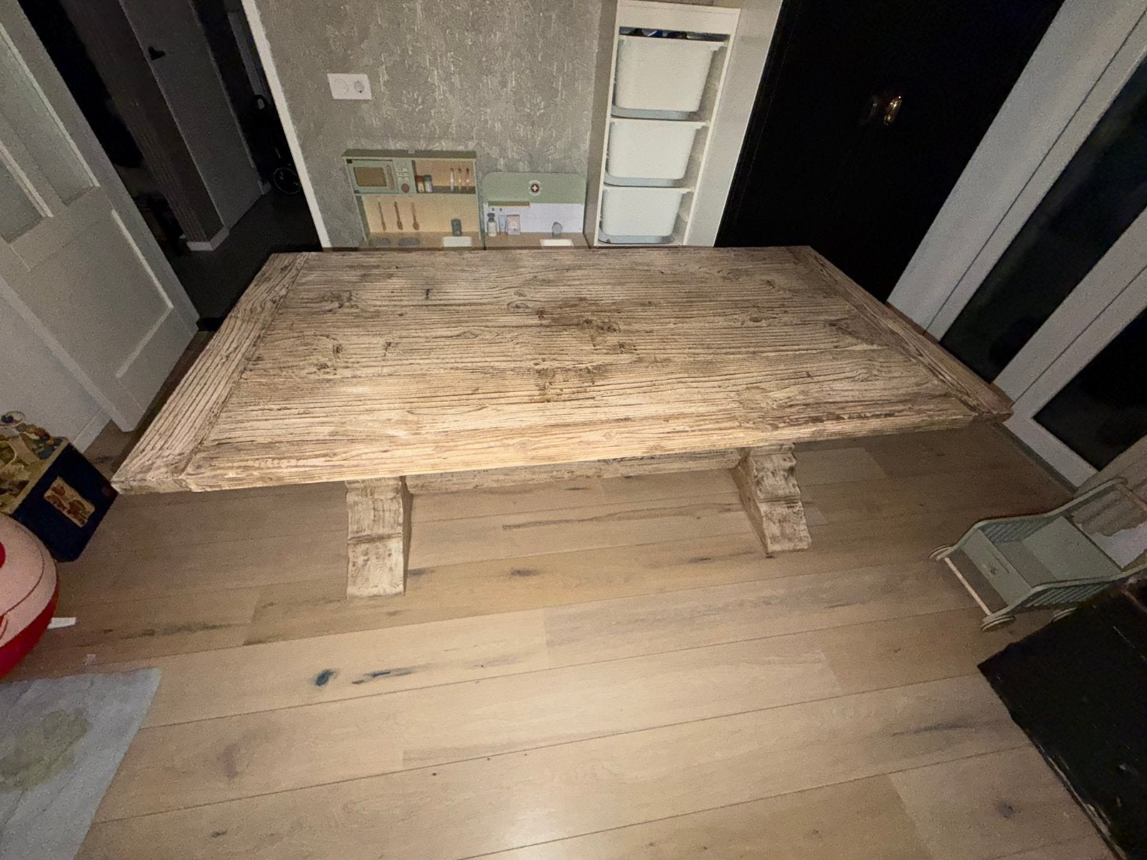 Kloostertafel 200x100cm nette staat rook en huisdier vrij, Ophalen, Overige materialen, Gebruikt, 50 tot 100 cm