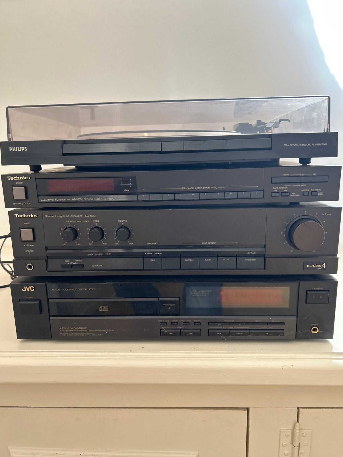 Vintage Hifi Set: Philips, Technics, JVC (Platenspeler, Tune, Gebruikt, Losse componenten, Cd-speler, Ophalen