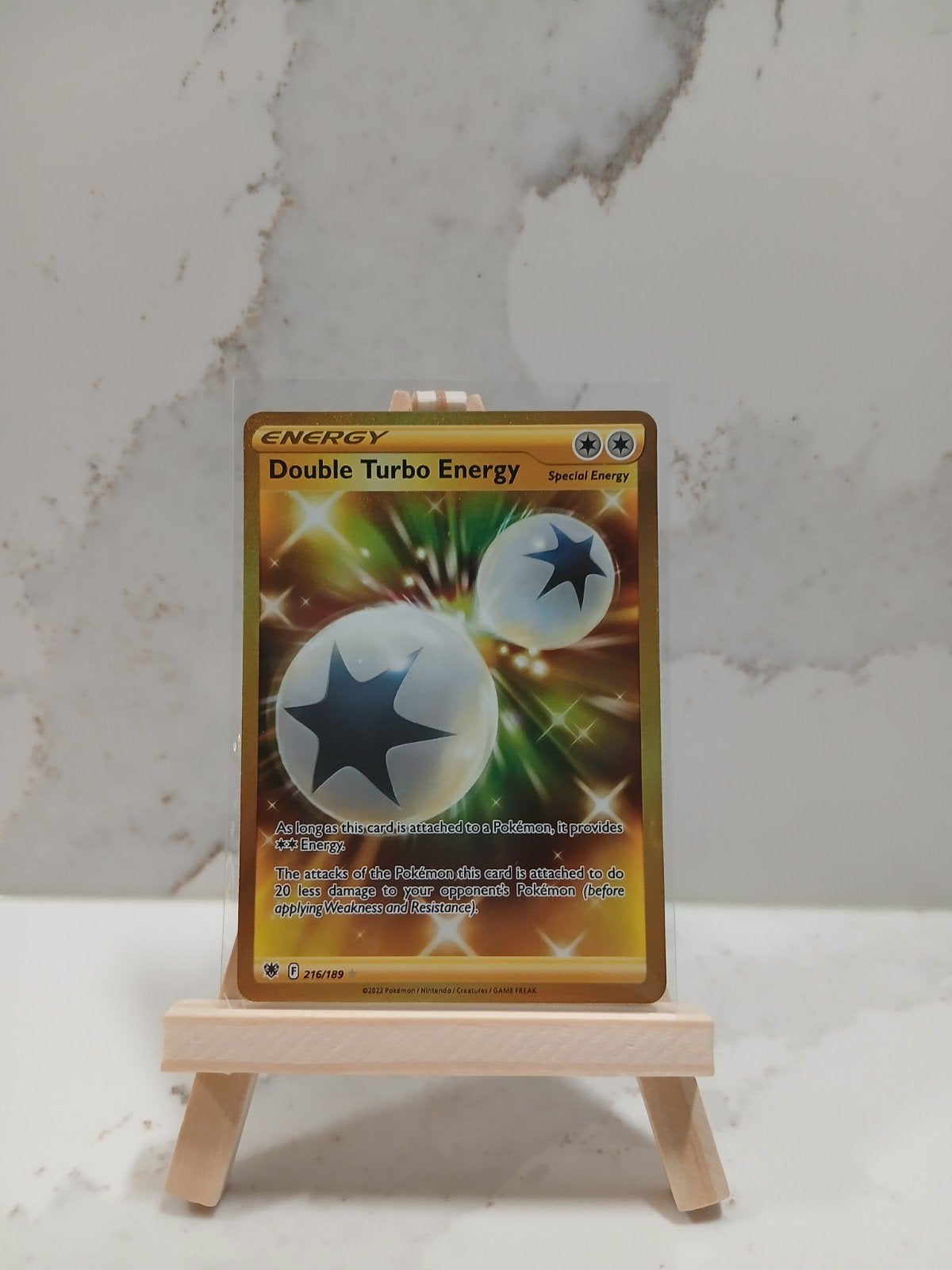 Double Turbo Energy 216/189 Astral Radiance Pokémon Kaart NM, Ophalen of Verzenden, Zo goed als nieuw, Losse kaart