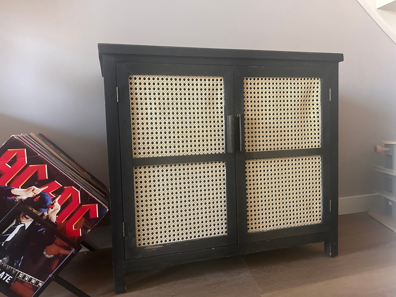 Webbing kast Bandung - zwart 80x40x72 cm, Ophalen, Zo goed als nieuw, 25 tot 50 cm, 50 tot 100 cm