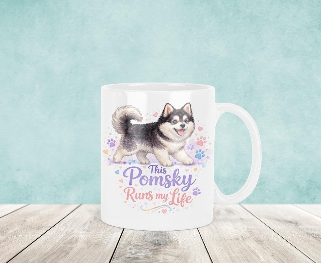 This Pomsky Runs My Life - Mok, Verzenden, Keramiek, Nieuw, Overige stijlen