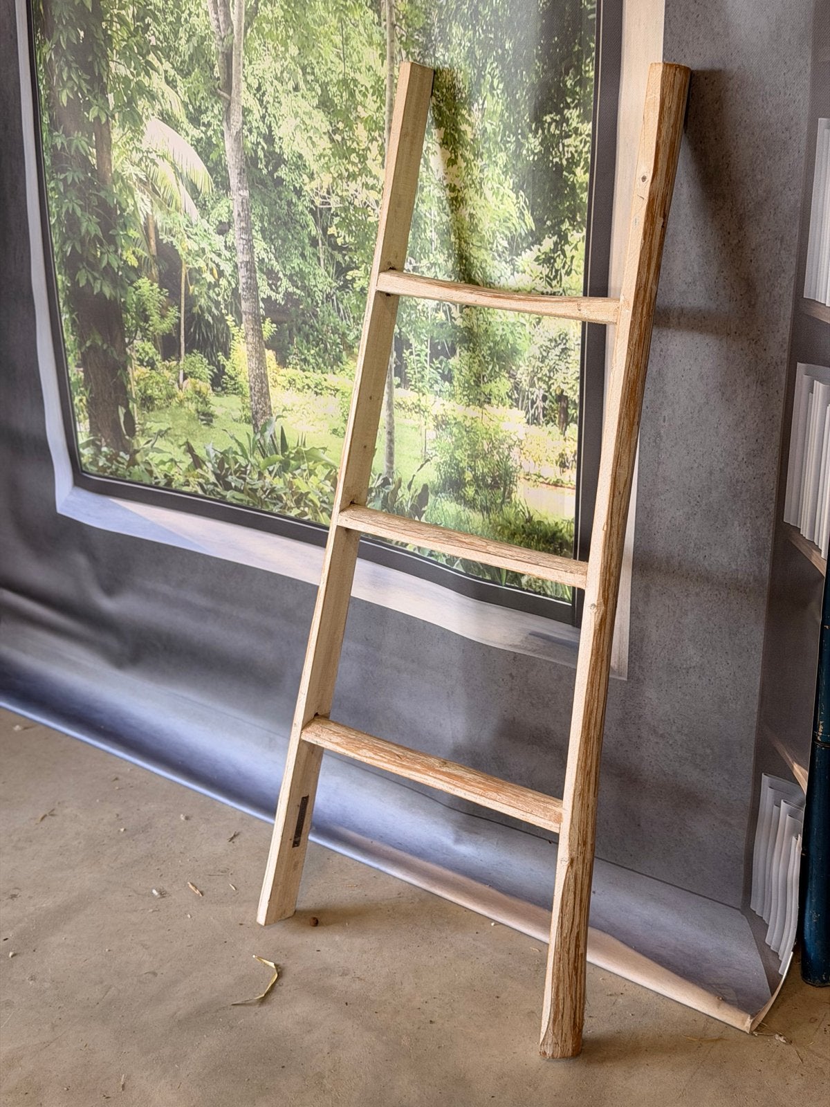 2x Decoratieve houten ladder - 110 cm hoog, Ophalen, Gebruikt, Ladder, Minder dan 2 meter
