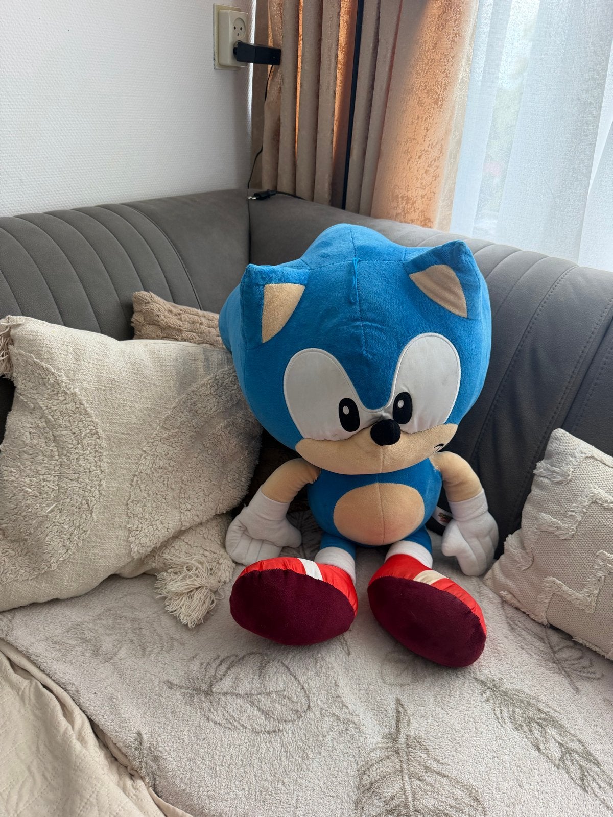 Grote Sonic the Hedgehog knuffel, Overige merken, Overige karakters, Overige typen, Blauw