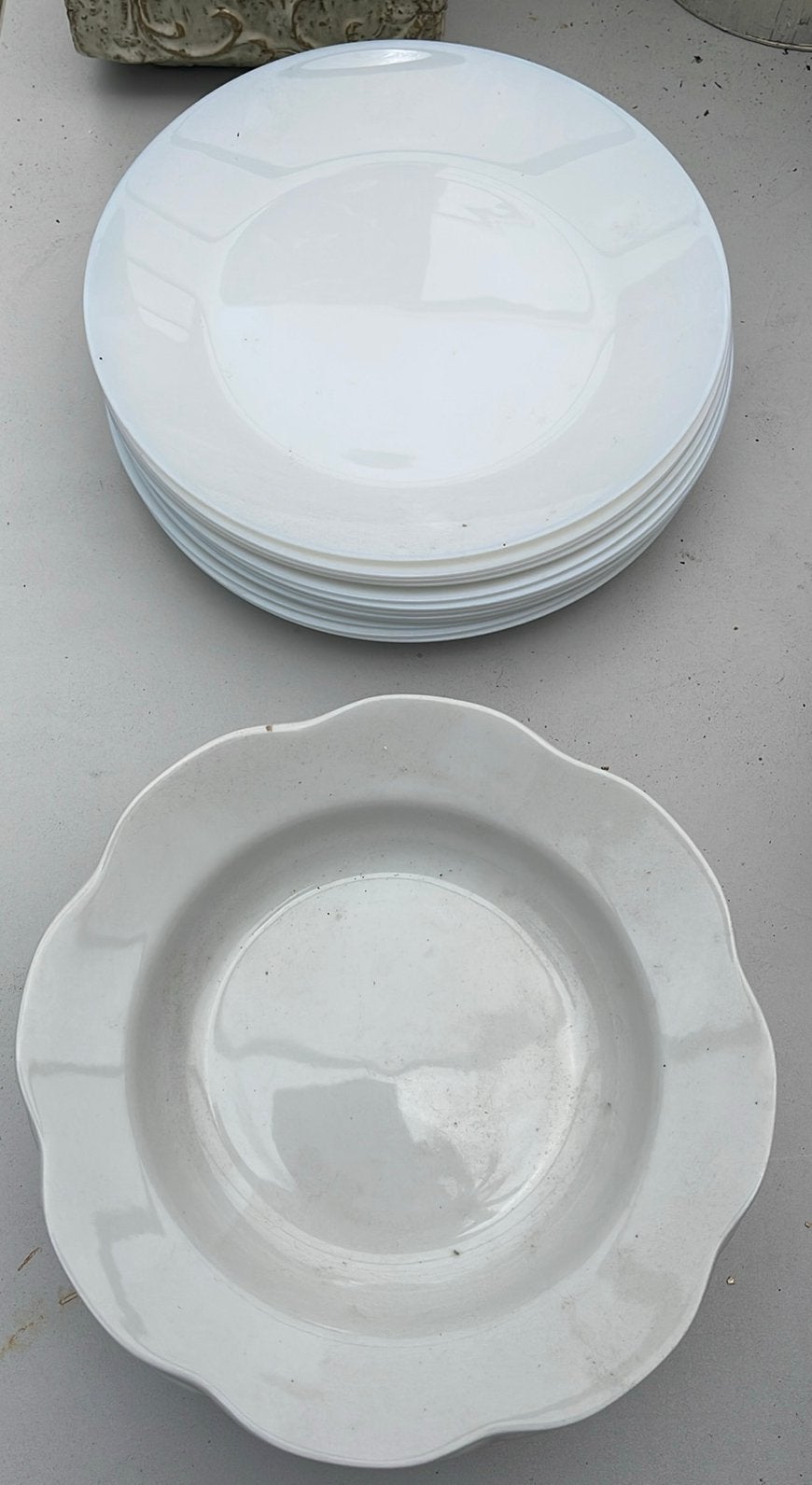 Borden, plat en diep, Ophalen, Aardewerk, Overige stijlen, Bord(en)