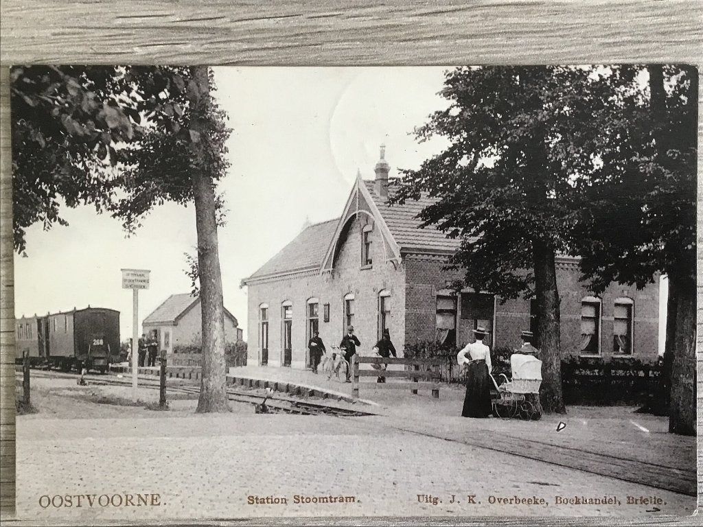 Oostvoorne Station Stoomtram - Oude Ansichtkaart 1907, Verzenden, Voor 1920, Gelopen, Zuid-Holland