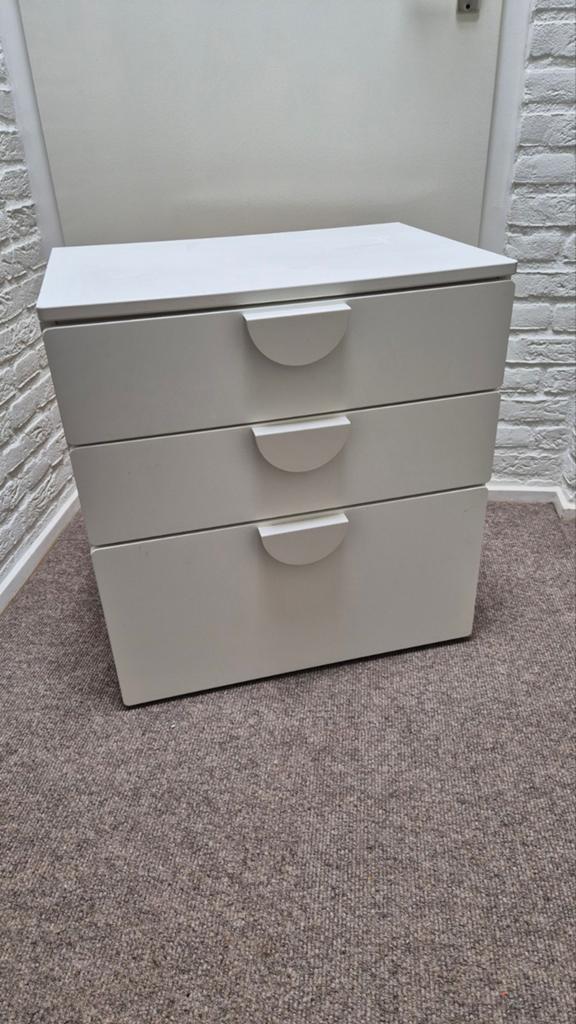 IKEA Platsa ladekast wit met 3 lades, Huis en Inrichting, Kasten | Ladekasten, Ophalen, Kunststof, Gebruikt, 50 tot 100 cm