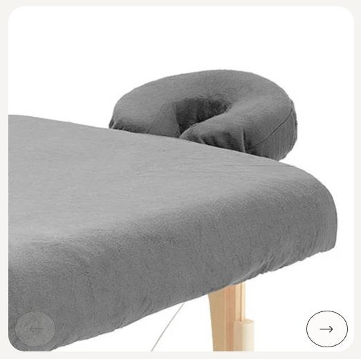 Grijs hoeslaken voor massagetafel met hoofdsteunhoesje, Sport en Fitness, Massageproducten, Ophalen of Verzenden, Nieuw, Overige typen