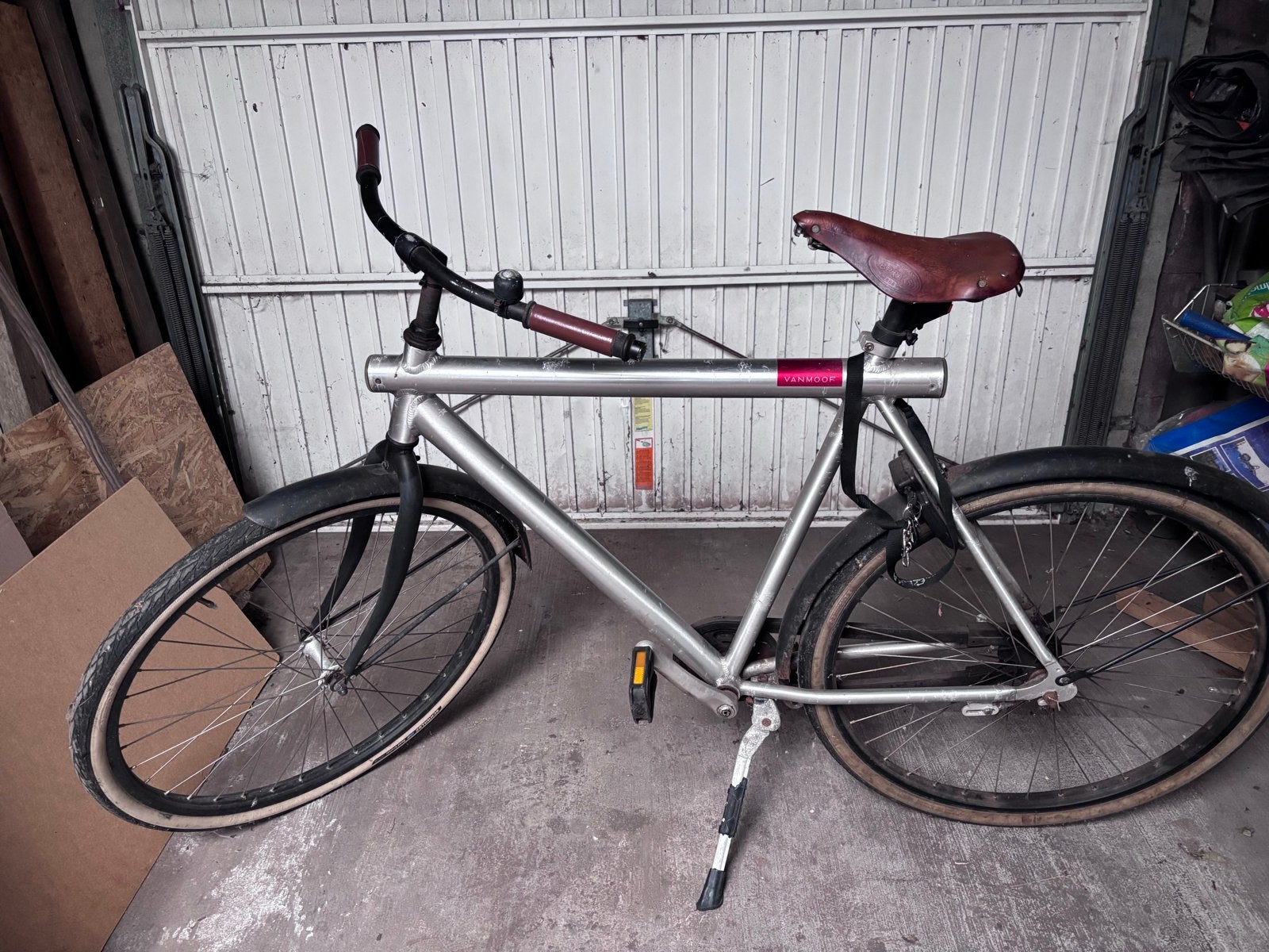 VanMoof fiets met Brooks zadel, Terugtraprem, Gebruikt, 53 tot 57 cm, Ophalen