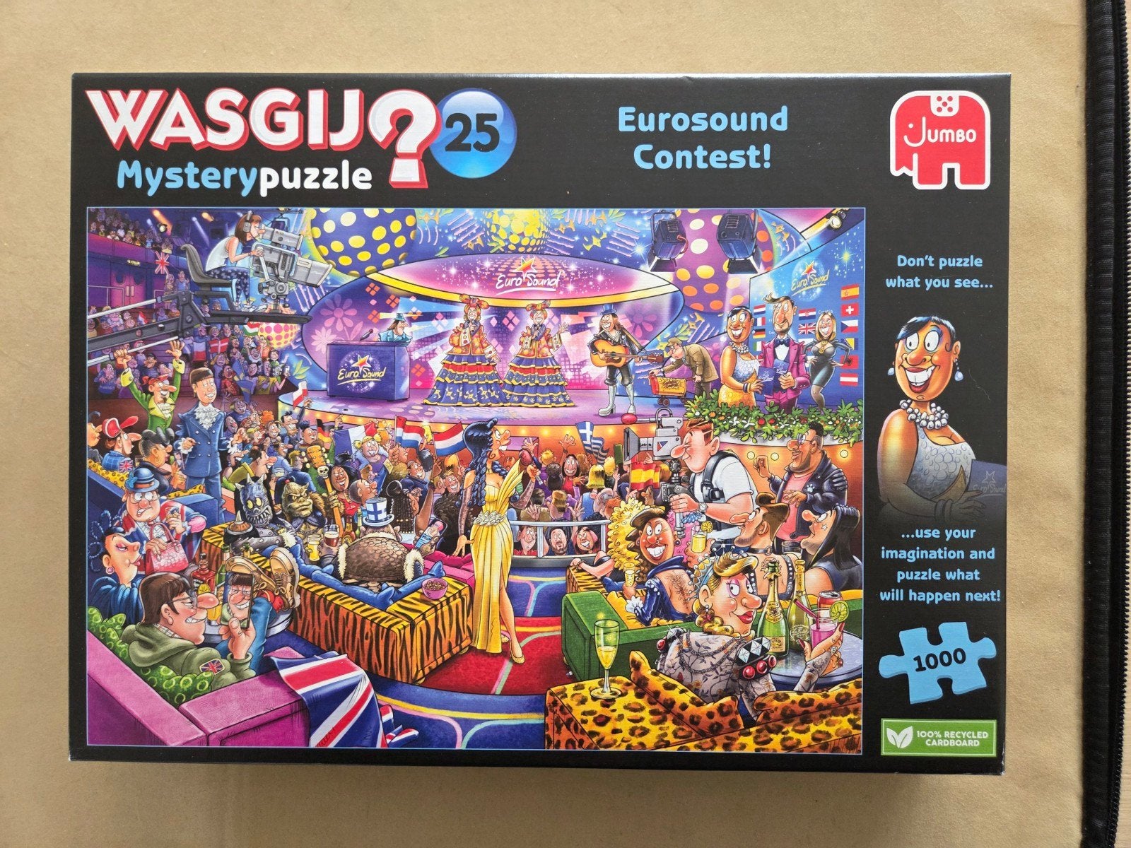Wasgij Mystery Puzzel 25 - Eurosound Contest - 1000 stukjes, Ophalen of Verzenden, 500 t/m 1500 stukjes, Zo goed als nieuw, Legpuzzel