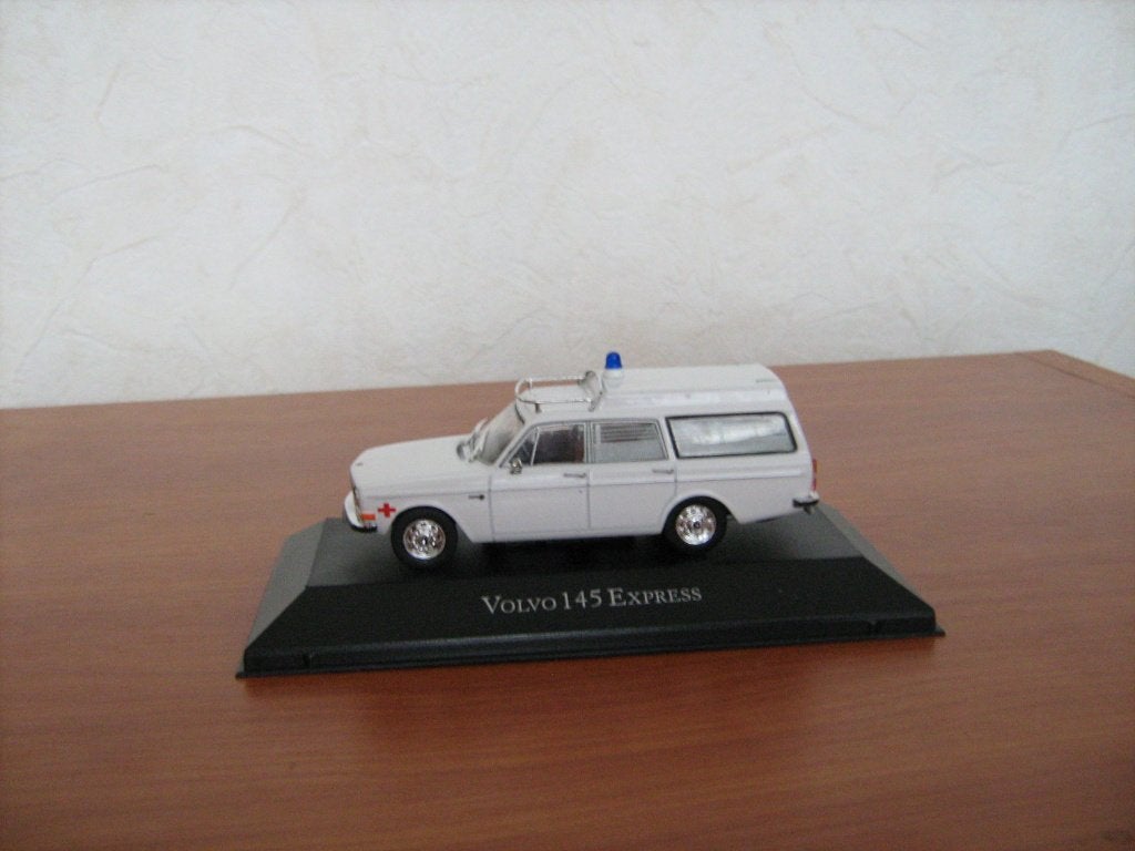 Volvo 145 Express Ambulance,  wit, Atlas, nieuw schaal 1:43, Ophalen of Verzenden, Nieuw, Auto, Overige merken