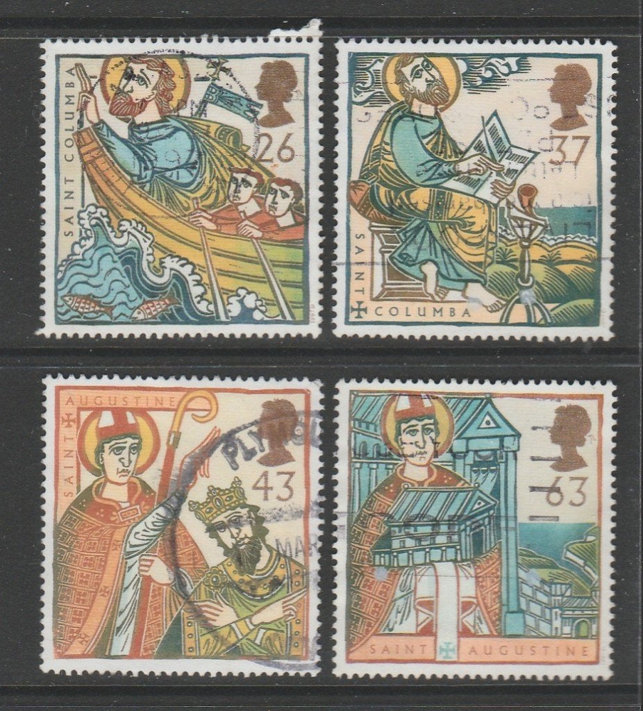 GB - Michelnr 1684-1687 - missionarissen Columban Augustinus, Verzenden, Gestempeld