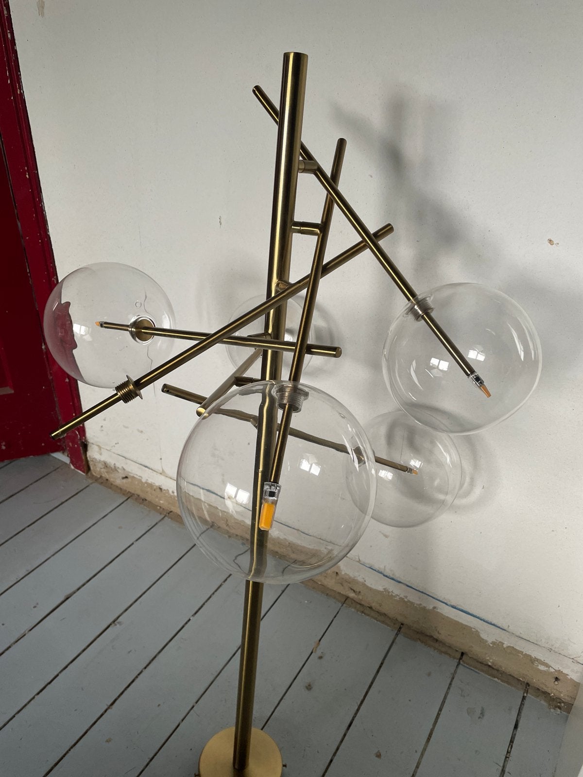 Hanglamp replica Eichholtz Argento - Kosilamp, Ophalen, Gebruikt, Glas, Overige fittingen