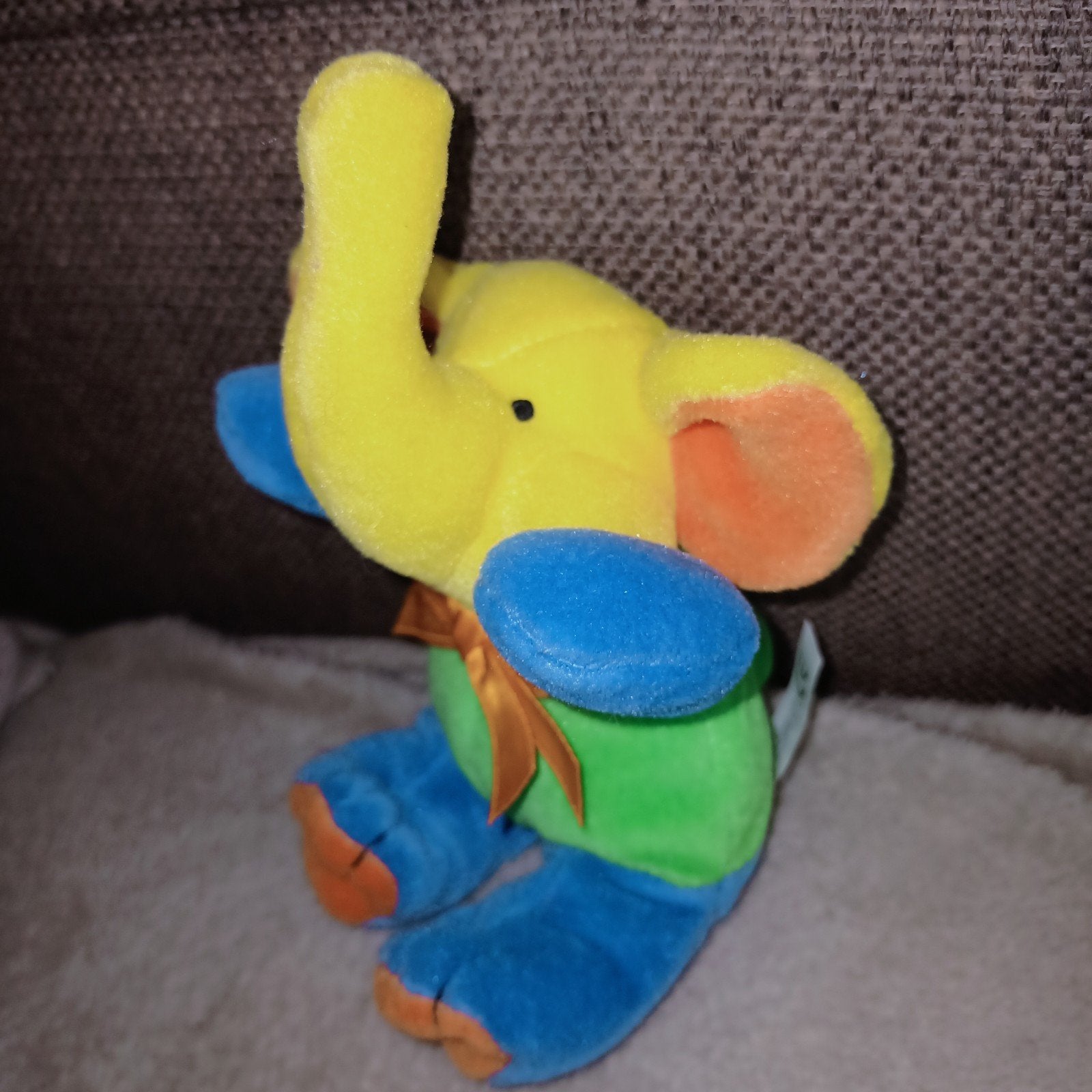 Vintage hema olifant. blauw groen geel oranje, Hema, Ophalen of Verzenden, Zo goed als nieuw, Olifant