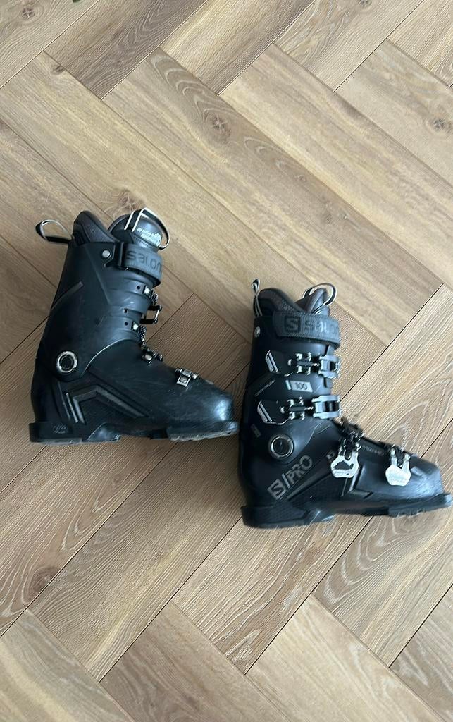 Salomon zwarte unisex skischoenen maat 40, Sport en Fitness, Skiën en Langlaufen, 160 tot 180 cm, Schoenen, Zo goed als nieuw