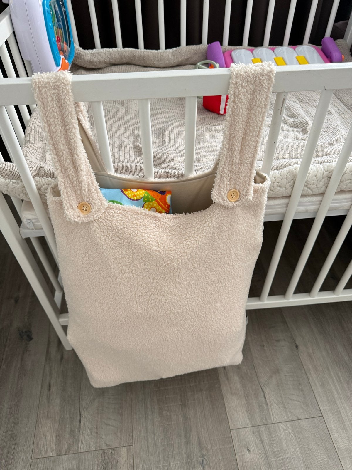 Zachte teddy wieg organizer voor babybenodigdheden, Ophalen, Nieuw