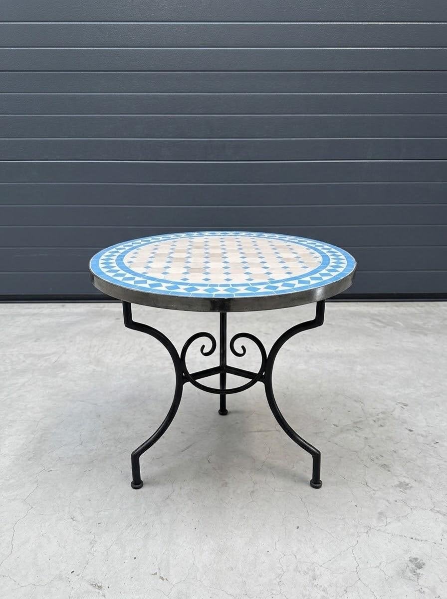Mozaïek tuintafel rond - diverse designs, Ophalen, Wateringen, Info@artizana.nl, Rond