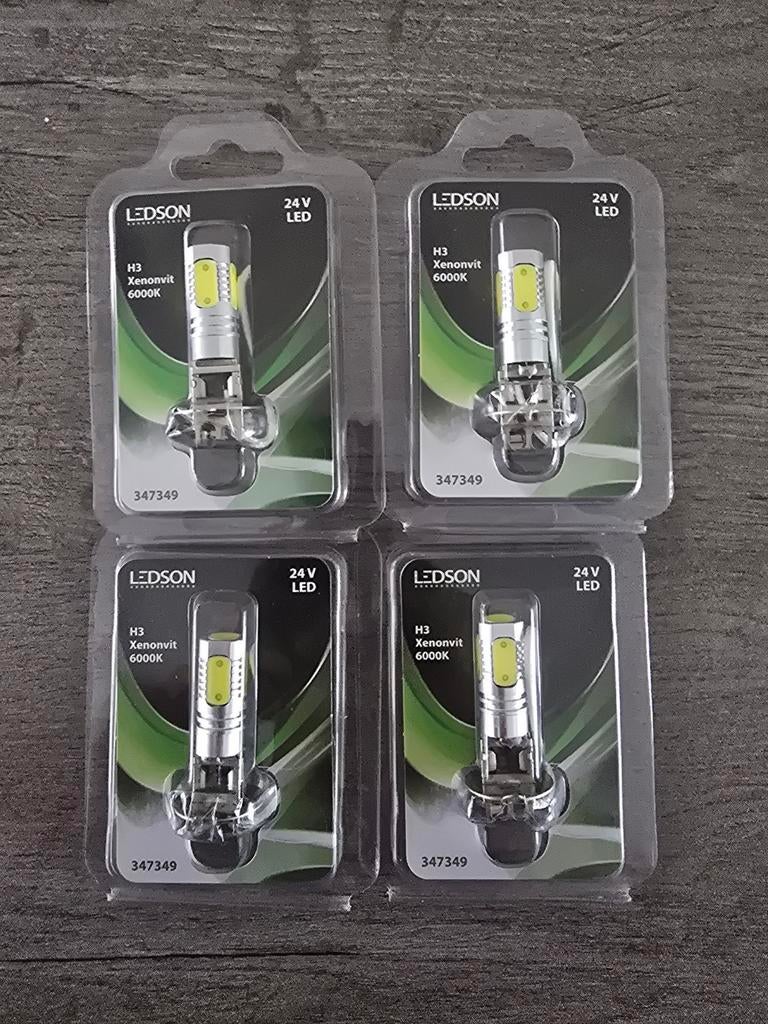 Nieuw! 4x Ledson H3 24V LED Xenonvit 6000K Lampen, Auto-onderdelen, Verlichting, Ophalen of Verzenden, Nieuw, Universele onderdelen
