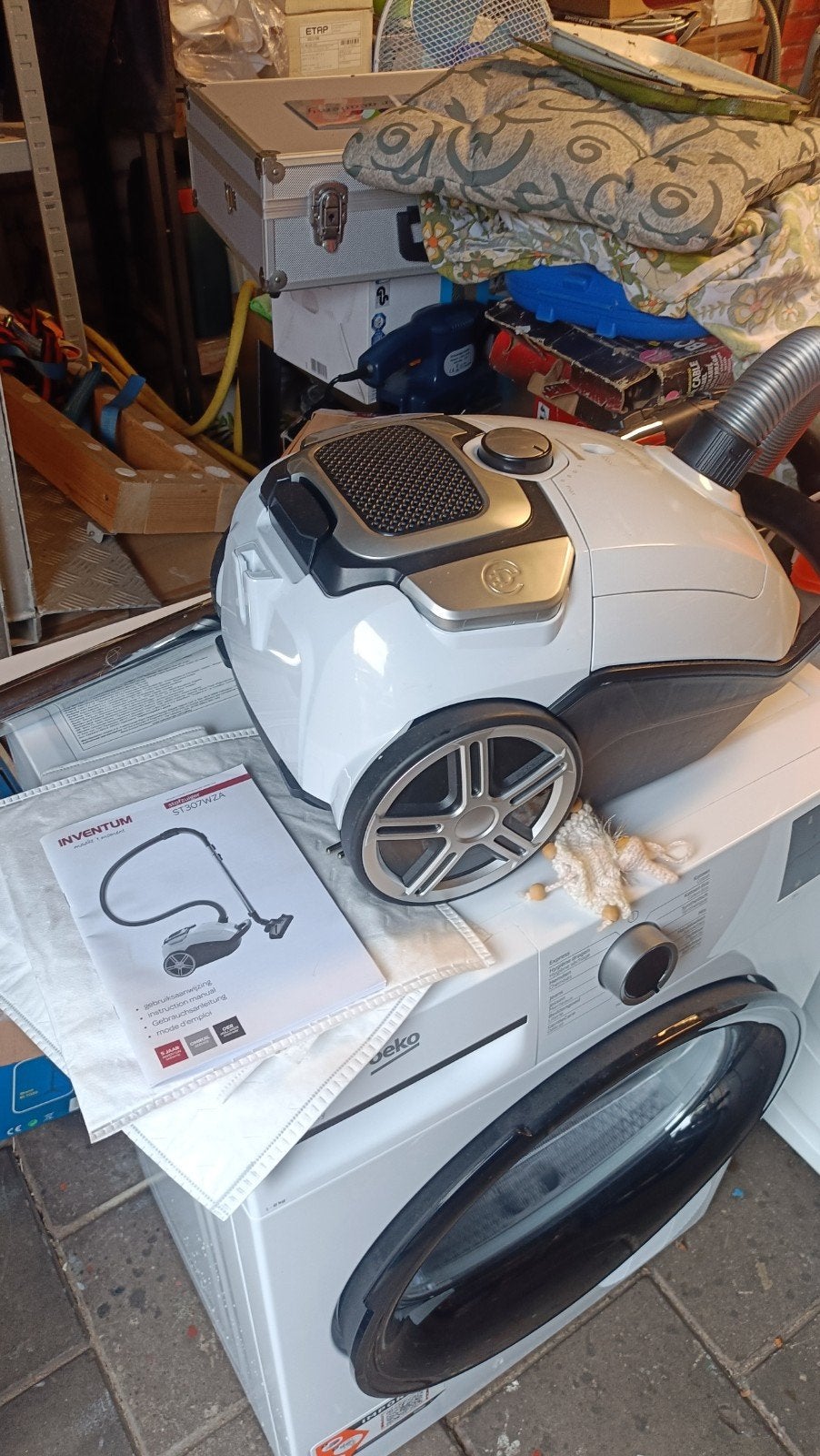 Inventum ST307WZA sledestofzuiger met zak, Witgoed en Apparatuur, Stofzak, Overige merken, Ophalen of Verzenden, Zo goed als nieuw