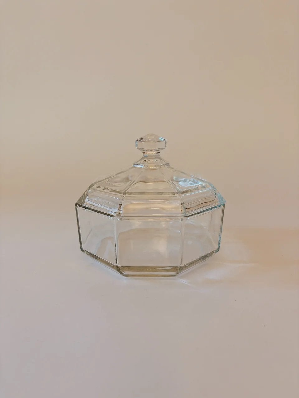 VINTAGE GLAZEN BONBON SCHAALTJE MET DEKSEL | ARCOROC FRANCE, Ophalen of Verzenden