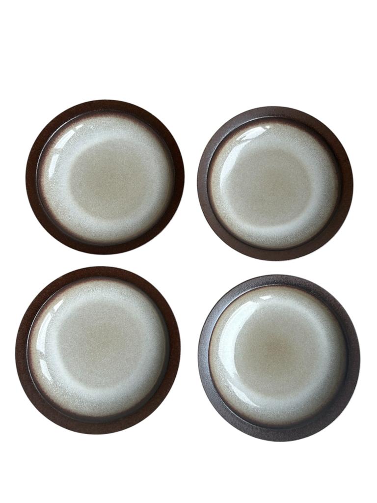 Set van 4 handgemaakte borden, Ophalen of Verzenden