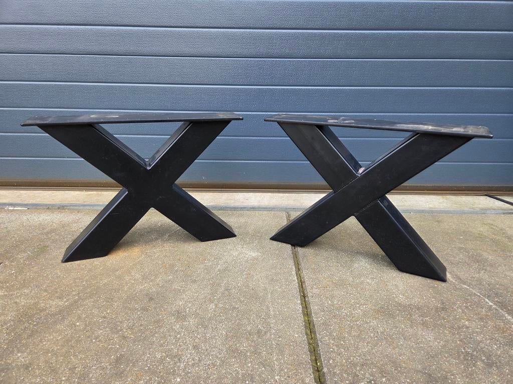 Stalen salontafel frames - 100x100 koker, zwart gepoedercoat, Ophalen, 50 tot 100 cm, Nieuw, 50 tot 100 cm