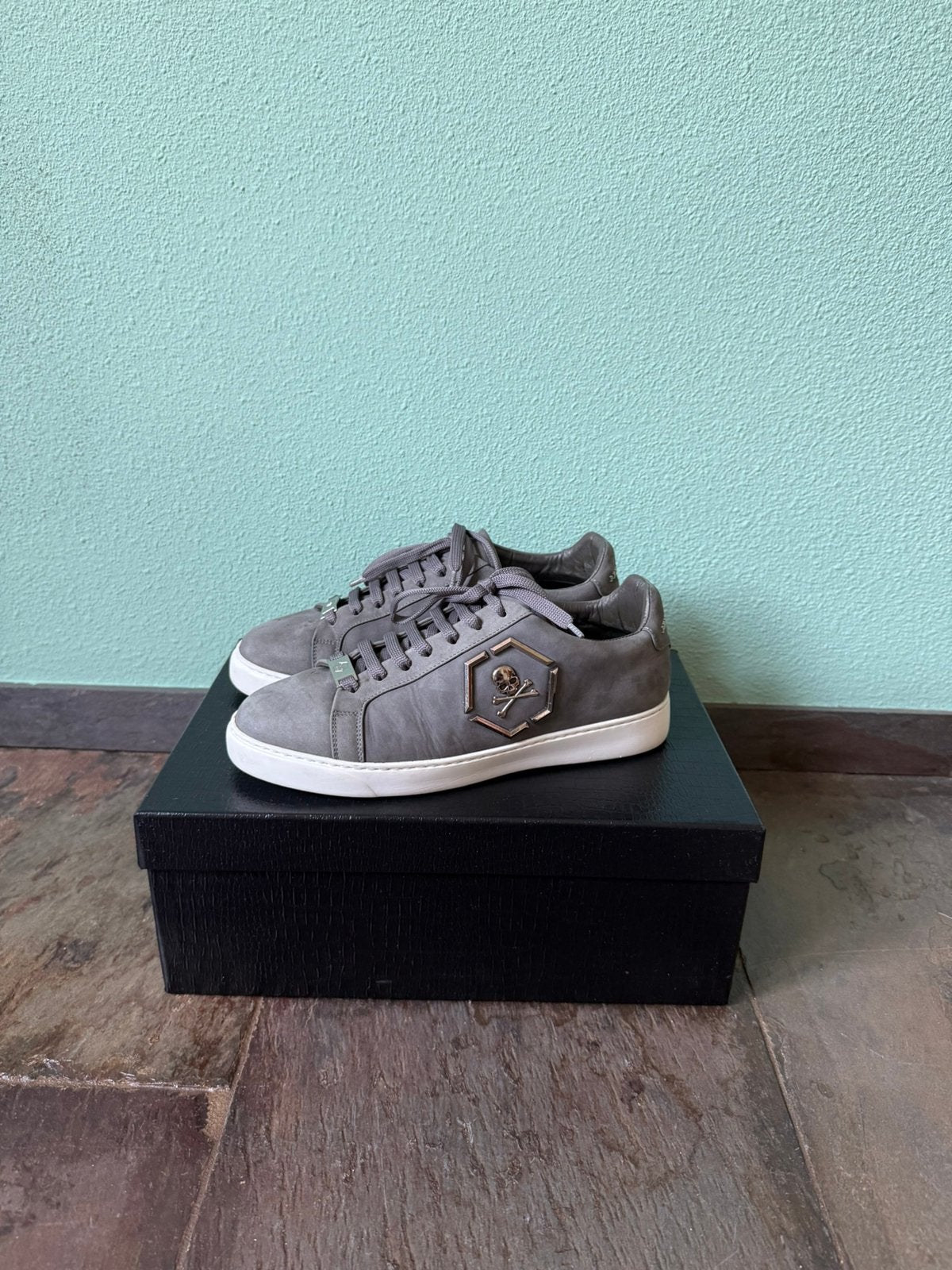 Philipp Plein Sneakers hexagon skull lo-top grijs wit, Overige kleuren, Ophalen of Verzenden, Sneakers of Gympen, Zo goed als nieuw