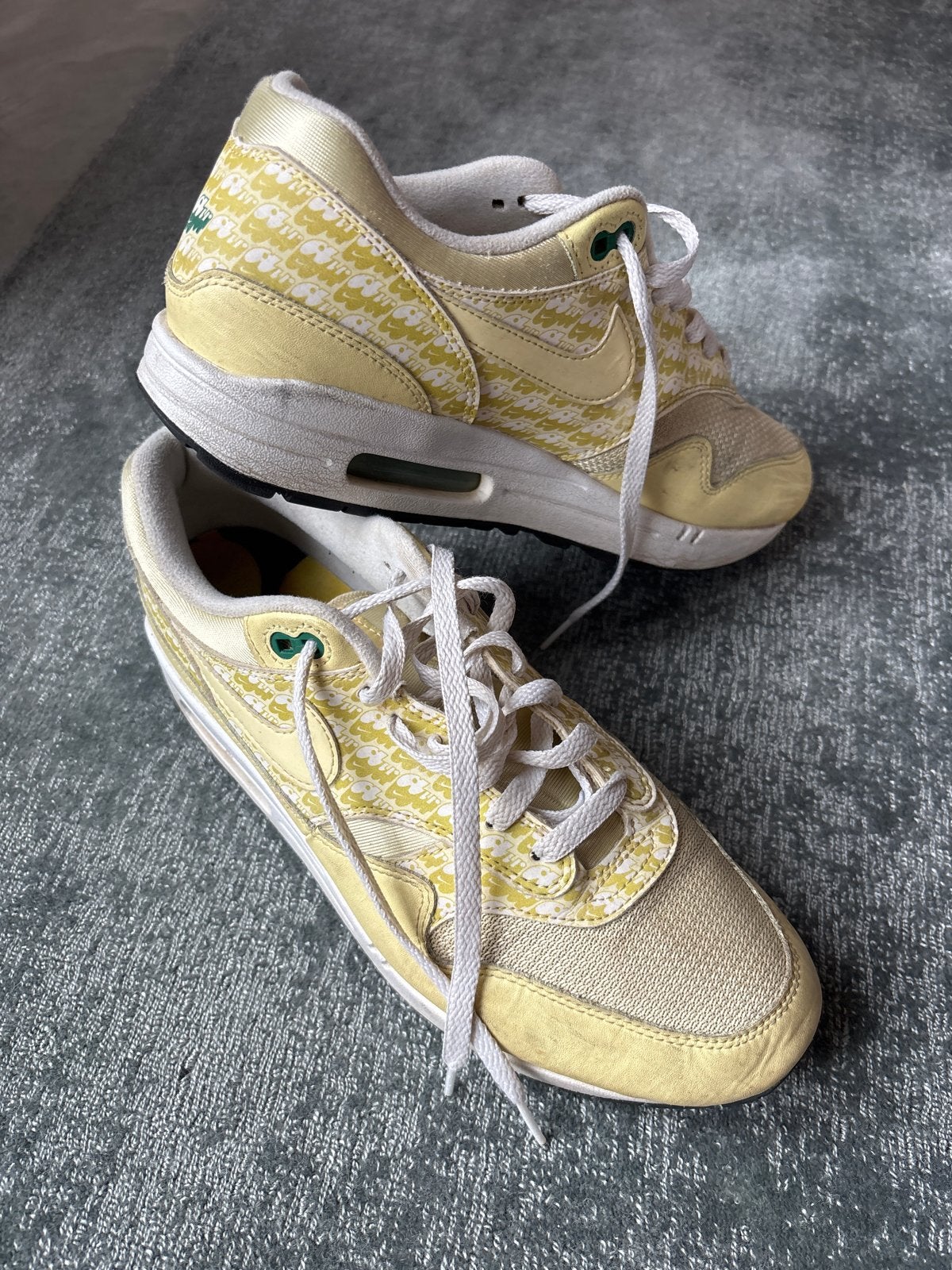 Nike Air Max 1 Lemonade sneakers  - Maat 44, Ophalen of Verzenden, Gedragen, Geel, Sneakers of Gympen