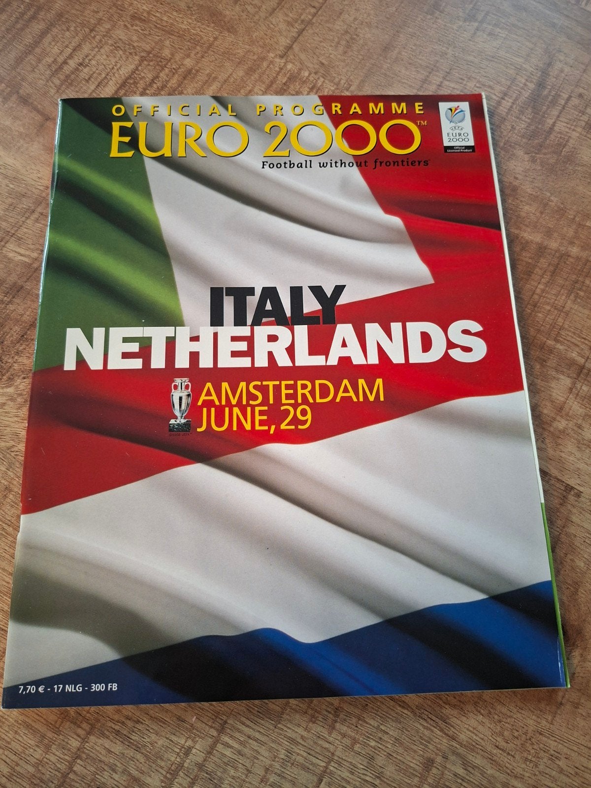 Italie - Nederland EK Voetbal 2000 Programma Magazine, Verzamelen, Ophalen of Verzenden, Buitenlandse clubs, Boek of Tijdschrift